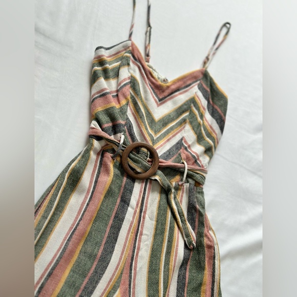 MONTEAU Belted Multicolor Striped Jumspuit - Picture 11 of 11